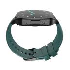RONiN R-07 Smart Watch with a black dial and vibrant teal strap, offering comprehensive health tracking.