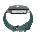 RONiN R-07 Smart Watch with a silver dial and teal strap, featuring health monitoring and fitness tracking capabilities.