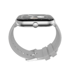 Silver RONiN R-06 Smart Watch paired with grey strap, featuring 110+ customizable watch faces for personal style.