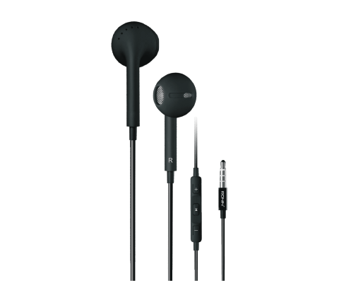 Black RONiN R-5 Handsfree with 3.5 mm jack, compatible with most devices for high-quality sound output.