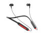 RONiN R-970 wireless neckband in red, featuring a flexible collar and soft bass sound system for comfortable, high-quality listening.
